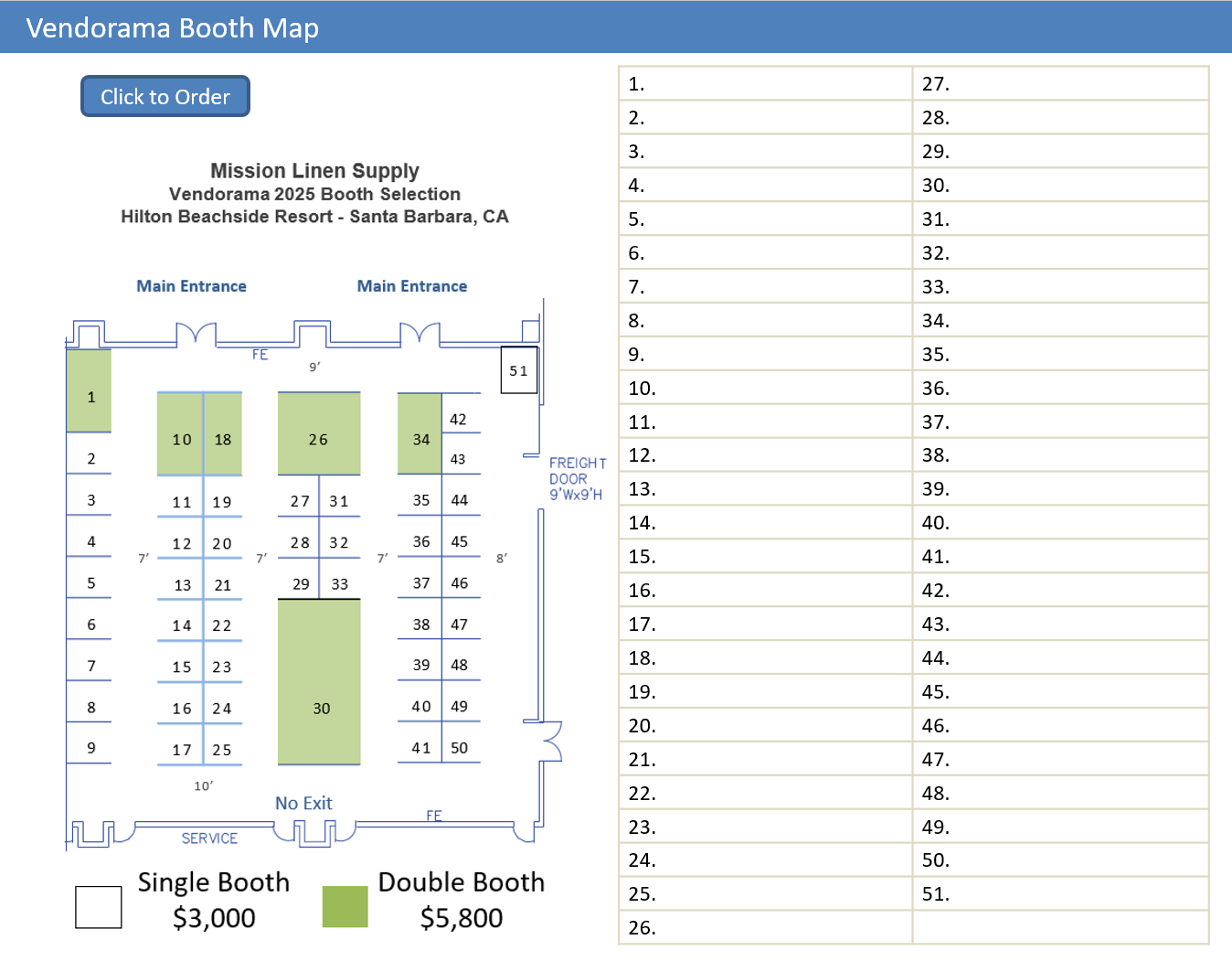 Booth Assignments